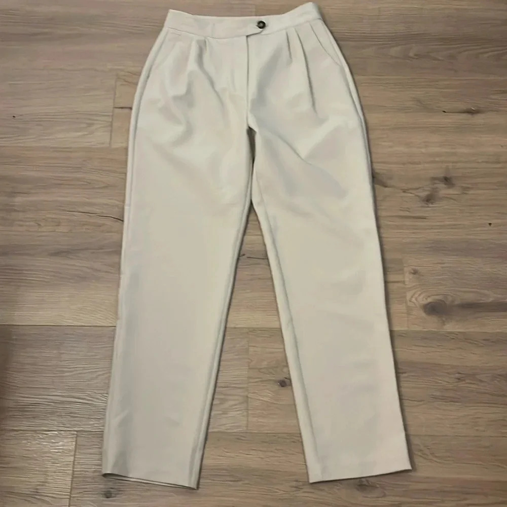 Chic Cream Women's Trousers